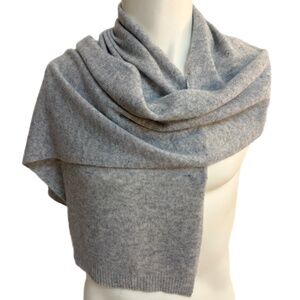 100% Cashmere Scarf – Blue Grey – Ultra Soft Lightweight Wrap